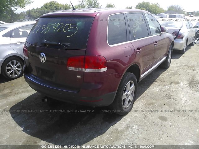 WVGZG77L06D026252 - 2006 VOLKSWAGEN TOUAREG 3.2 RED photo 4