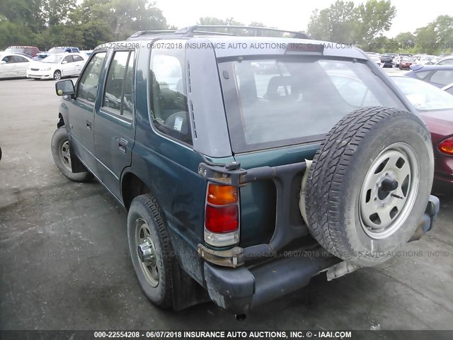 4S2CK58E8V4304783 - 1997 ISUZU RODEO S GREEN photo 3