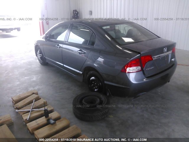 2HGFA1F50BH303151 - 2011 HONDA CIVIC LX GRAY photo 3