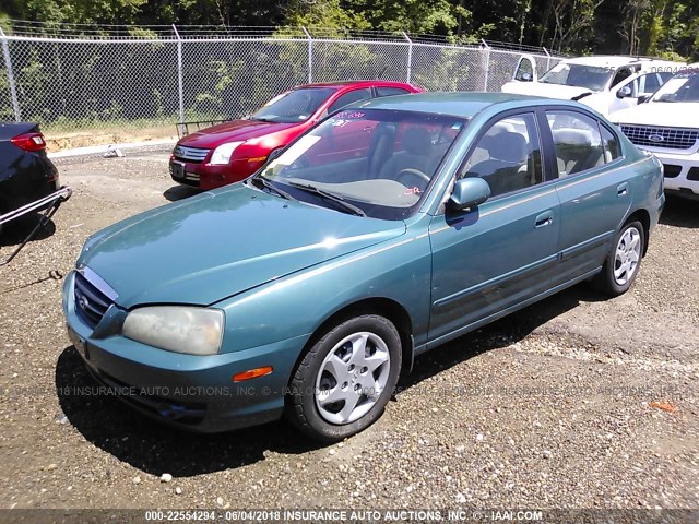 KMHDN46D46U317796 - 2006 HYUNDAI ELANTRA GLS/GT/LIMITED GREEN photo 2