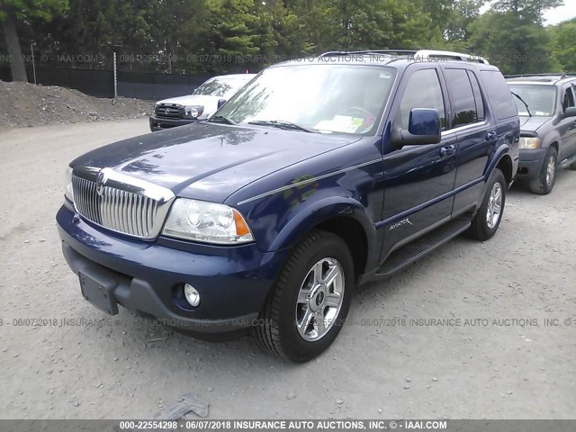 5LMEU88HX5ZJ31399 - 2005 LINCOLN AVIATOR 蓝色 照片 2