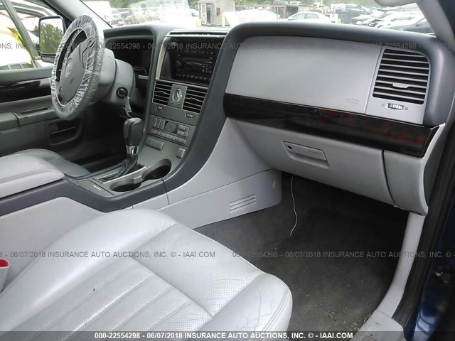 5LMEU88HX5ZJ31399 - 2005 LINCOLN AVIATOR BLUE photo 5