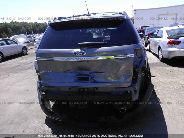 1FMHK7F83BGA48424 - 2011 FORD EXPLORER LIMITED GRAY photo 6