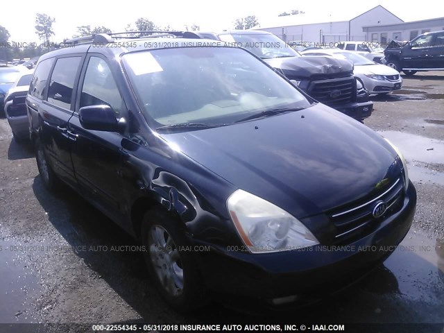 KNDMB233866056397 - 2006 KIA SEDONA EX/LX BLACK photo 1