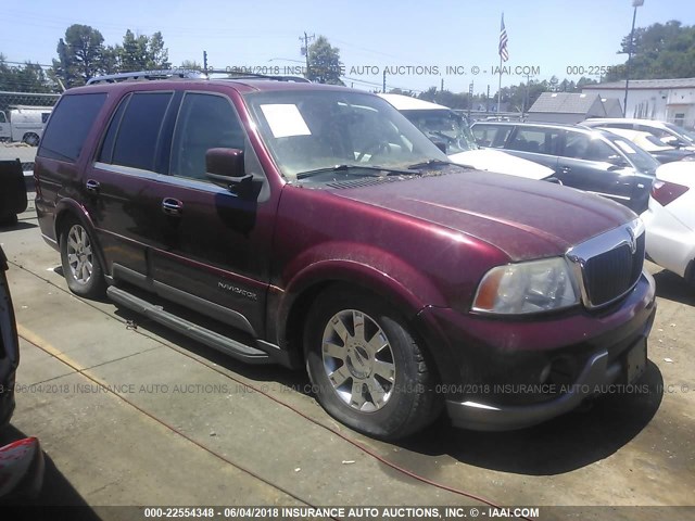 5LMFU28R44LJ12830 - 2004 LINCOLN NAVIGATOR BURGUNDY photo 1