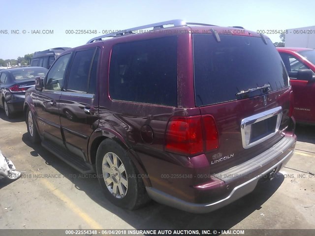 5LMFU28R44LJ12830 - 2004 LINCOLN NAVIGATOR BURGUNDY photo 3