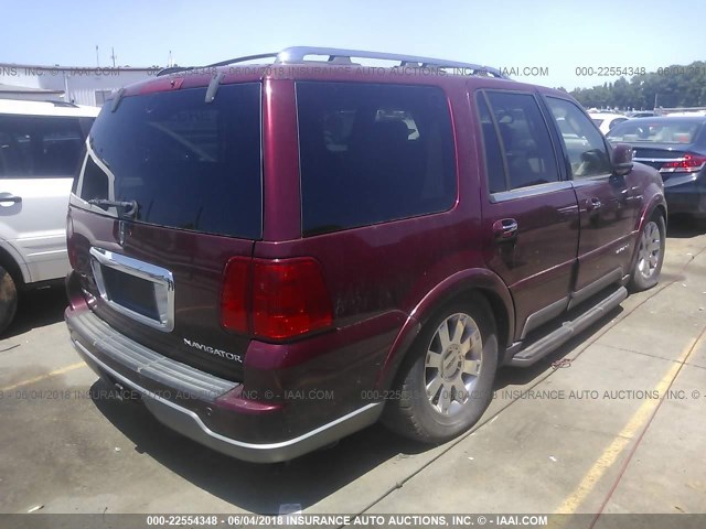 5LMFU28R44LJ12830 - 2004 LINCOLN NAVIGATOR BURGUNDY photo 4