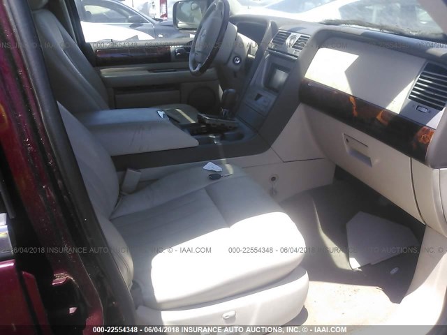 5LMFU28R44LJ12830 - 2004 LINCOLN NAVIGATOR BURGUNDY photo 5