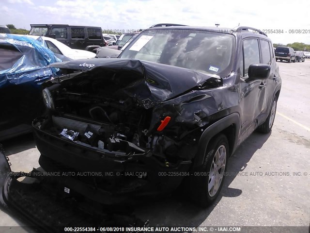 ZACCJABT4GPE13809 - 2016 JEEP RENEGADE LATITUDE BLACK photo 2