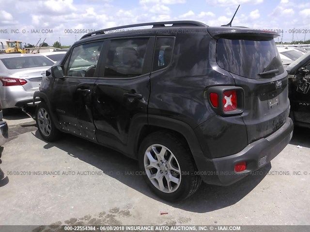 ZACCJABT4GPE13809 - 2016 JEEP RENEGADE LATITUDE BLACK photo 3