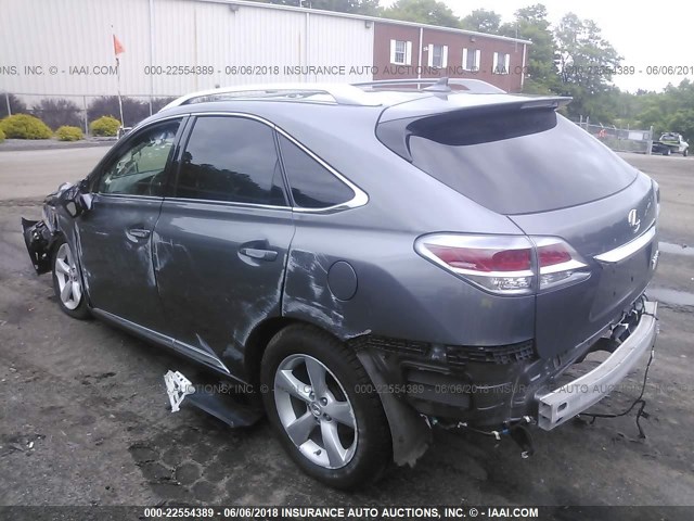 2T2BK1BA6DC157294 - 2013 LEXUS RX 350/BASE/F SPORT GRAY photo 3