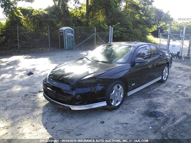 2G1WL15C869369805 - 2006 CHEVROLET MONTE CARLO SS შავი ფოტო 2