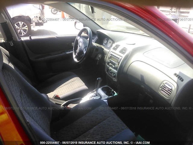 JM1BJ245731105818 - 2003 MAZDA PROTEGE PR5 红色 照片 5
