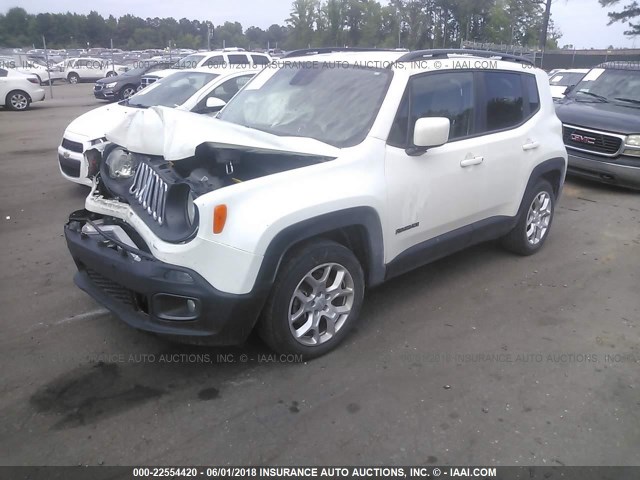 ZACCJABT0FPB77836 - 2015 JEEP RENEGADE LATITUDE WHITE photo 2