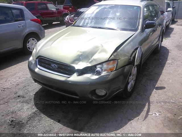 4S4BP61C457363122 - 2005 SUBARU LEGACY OUTBACK 2.5I GREEN photo 6