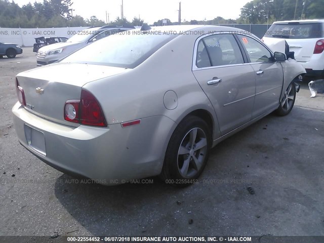 1G1ZC5E00CF220849 - 2012 CHEVROLET MALIBU 1LT 金色 照片 4