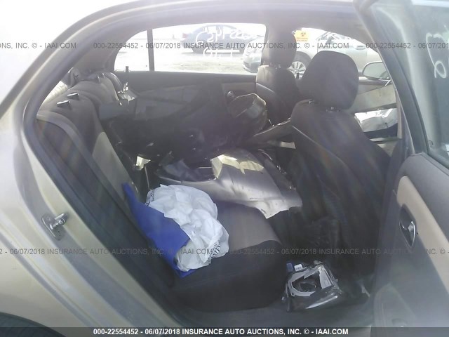 1G1ZC5E00CF220849 - 2012 CHEVROLET MALIBU 1LT 金色 照片 8