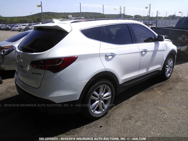 5XYZU3LA1DG099400 - 2013 HYUNDAI SANTA FE SPORT  WHITE photo 4