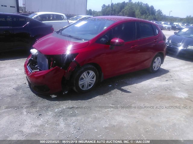 3HGGK5H5XJM709749 - 2018 HONDA FIT LX RED photo 2