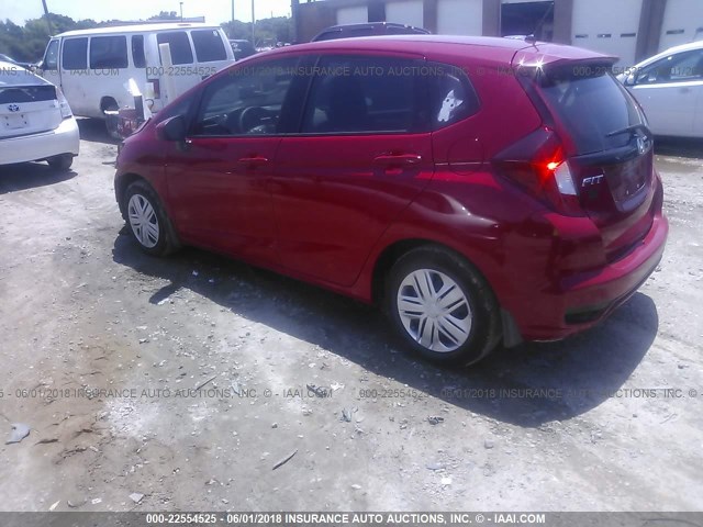 3HGGK5H5XJM709749 - 2018 HONDA FIT LX RED photo 3