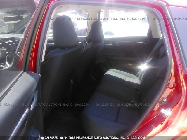 3HGGK5H5XJM709749 - 2018 HONDA FIT LX RED photo 8