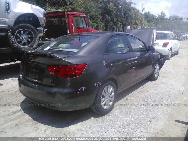 KNAFU4A21C5581728 - 2012 KIA FORTE EX GRAY photo 4