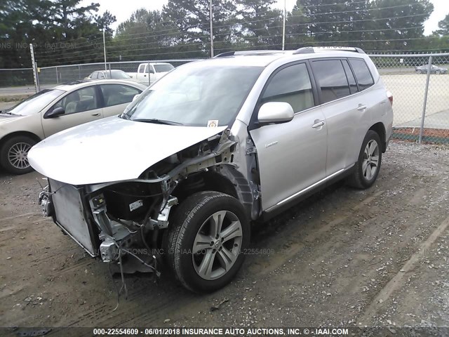 5TDYK3EH2CS073269 - 2012 TOYOTA HIGHLANDER LIMITED SILVER photo 2