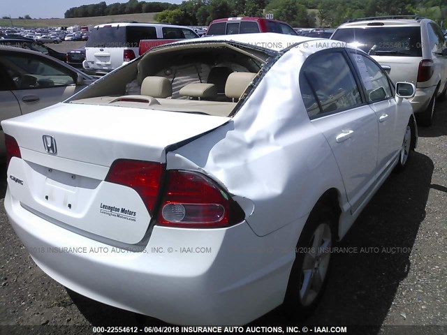2HGFA169X8H327646 - 2008 HONDA CIVIC EXL თეთრი ფოტო 4