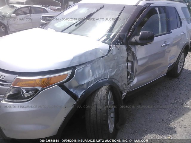 1FMHK7D84CGA19096 - 2012 FORD EXPLORER XLT SILVER photo 6