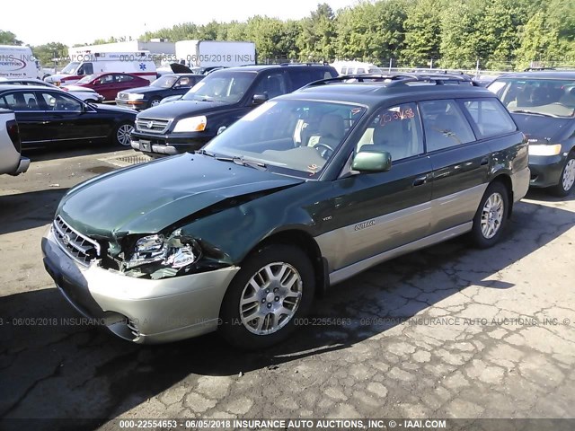 4S3BH896227636758 - 2002 SUBARU LEGACY OUTBACK H6 3.0 VDC GREEN photo 2