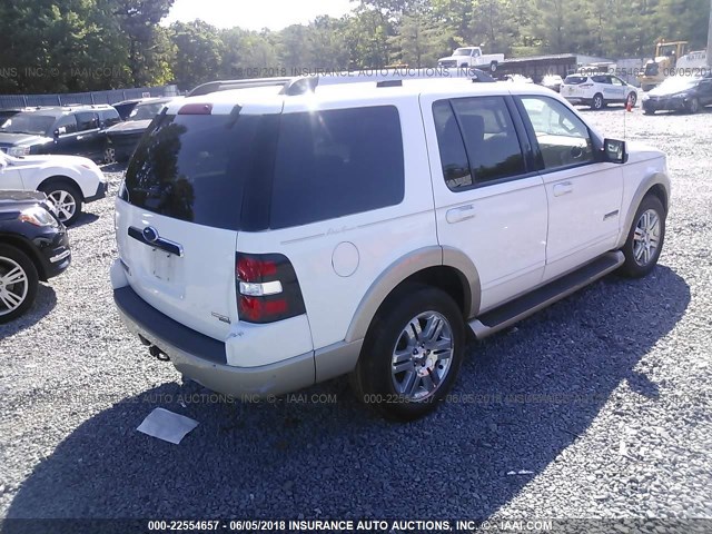 1FMEU74E47UA91426 - 2007 FORD EXPLORER EDDIE BAUER WHITE photo 4