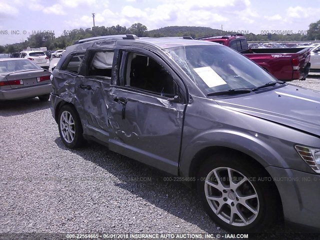 3C4PDDDGXDT669306 - 2013 DODGE JOURNEY CREW GRAY photo 6