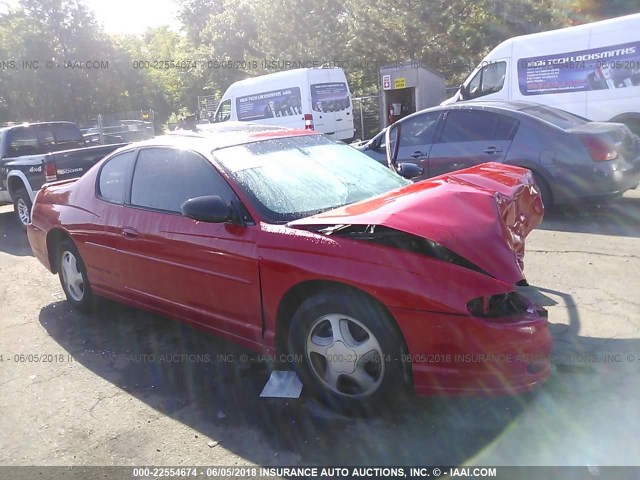 2G1WX15K529143534 - 2002 CHEVROLET MONTE CARLO SS RED photo 1