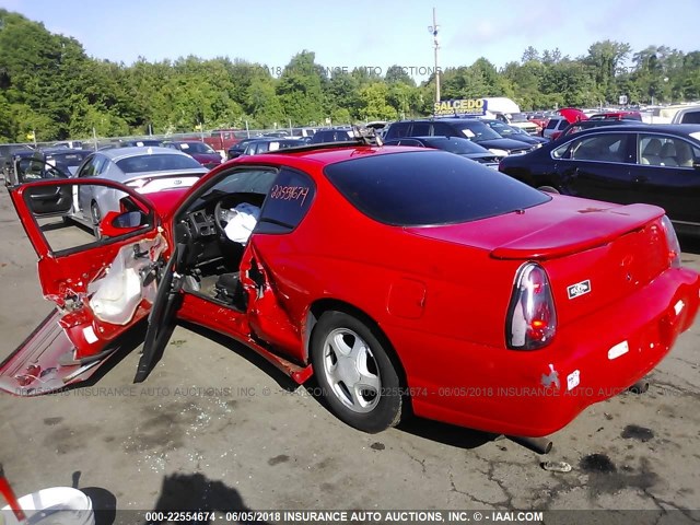 2G1WX15K529143534 - 2002 CHEVROLET MONTE CARLO SS RED photo 3
