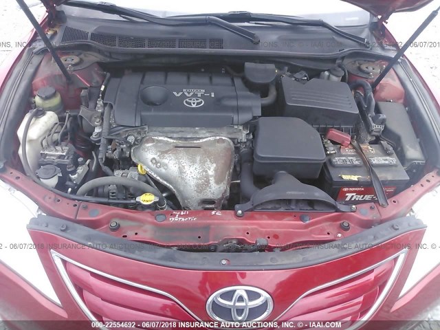 4T1BF3EK1AU557296 - 2010 TOYOTA CAMRY SE/LE/XLE RED photo 10