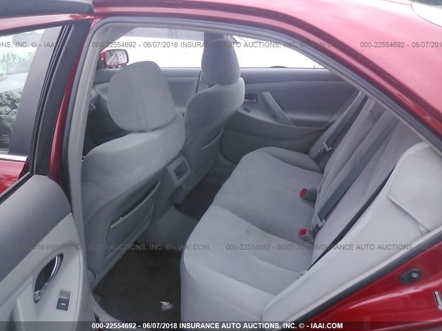 4T1BF3EK1AU557296 - 2010 TOYOTA CAMRY SE/LE/XLE RED photo 8