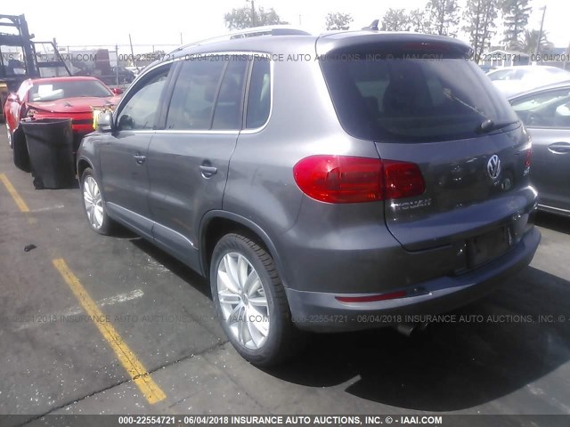 WVGAV3AX2EW544597 - 2014 VOLKSWAGEN TIGUAN S/SE/SEL/R-LINE GRAY photo 3