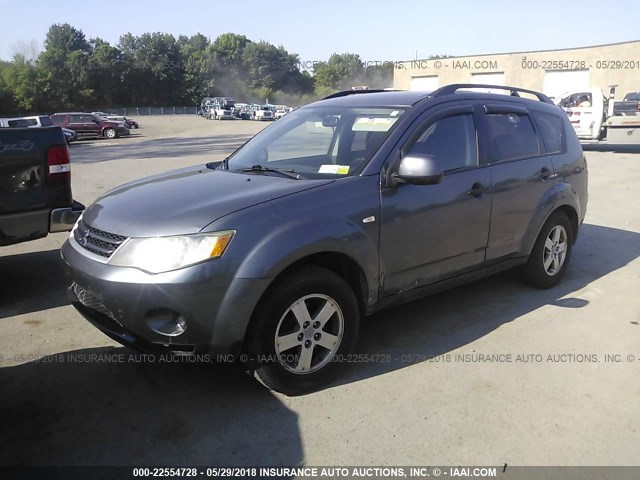 JA4MT31X37Z011337 - 2007 MITSUBISHI OUTLANDER LS GRAY photo 2