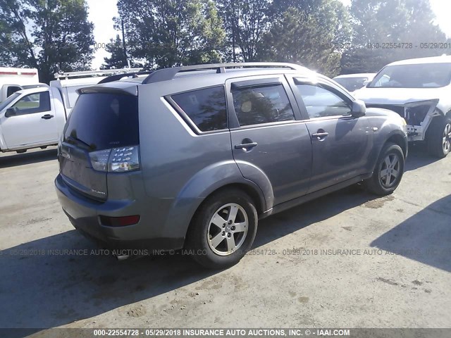 JA4MT31X37Z011337 - 2007 MITSUBISHI OUTLANDER LS GRAY photo 4