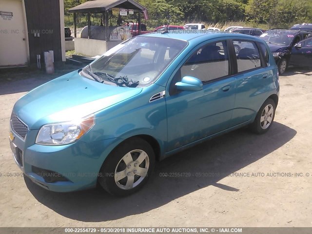 KL1TD66E79B622613 - 2009 CHEVROLET AVEO LS/LT BLUE photo 2