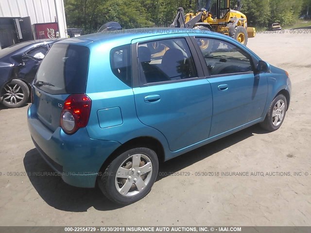 KL1TD66E79B622613 - 2009 CHEVROLET AVEO LS/LT BLUE photo 4