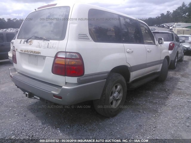 JT3HT05J4W0012385 - 1998 TOYOTA LAND CRUISER  WHITE photo 4