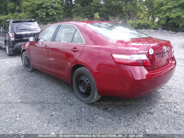 4T1BE46K77U189206 - 2007 TOYOTA CAMRY NEW GENERAT CE/LE/XLE/SE RED photo 3