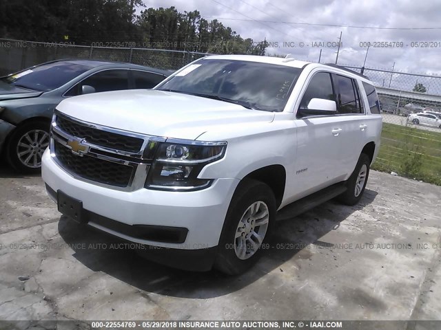 1GNSCBKC3JR132323 - 2018 CHEVROLET TAHOE C1500 LT WHITE photo 2