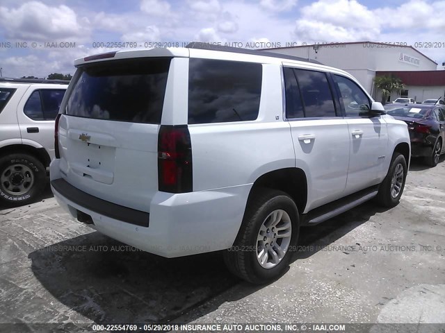 1GNSCBKC3JR132323 - 2018 CHEVROLET TAHOE C1500 LT WHITE photo 4