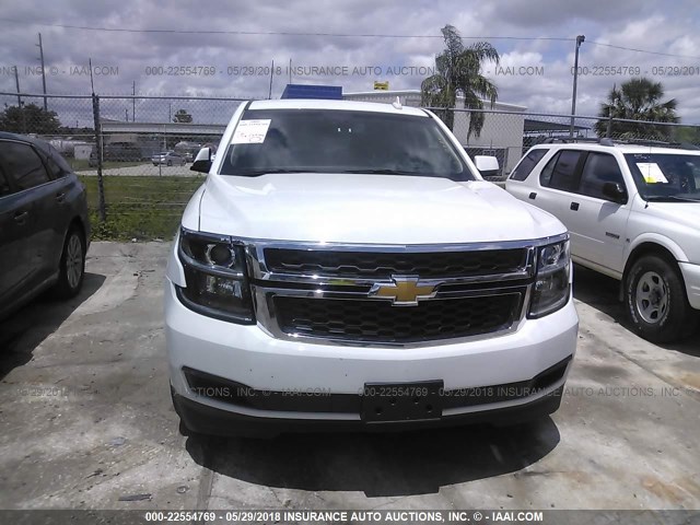 1GNSCBKC3JR132323 - 2018 CHEVROLET TAHOE C1500 LT WHITE photo 6