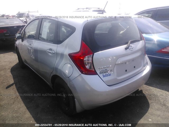 3N1CE2CP5EL395633 - 2014 NISSAN VERSA NOTE S/S PLUS/SV/SL SILVER photo 3