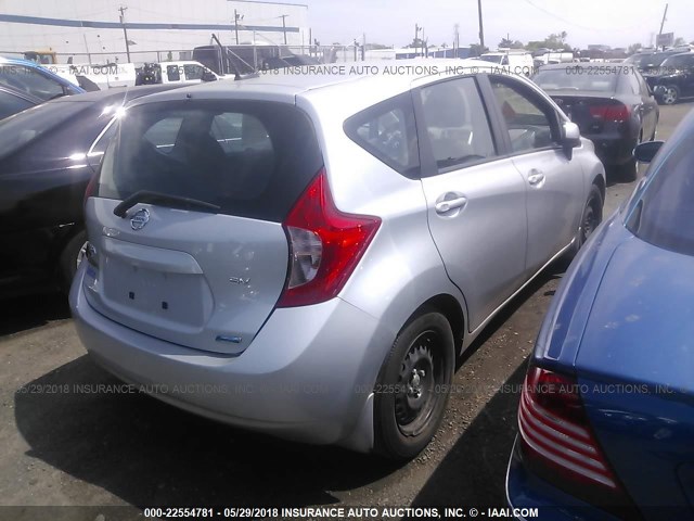 3N1CE2CP5EL395633 - 2014 NISSAN VERSA NOTE S/S PLUS/SV/SL SILVER photo 4