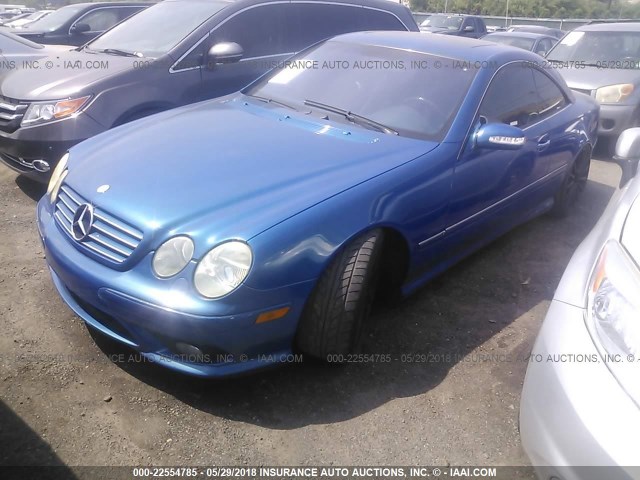 WDBPJ75J33A035179 - 2003 MERCEDES-BENZ CL 500 BLUE photo 2