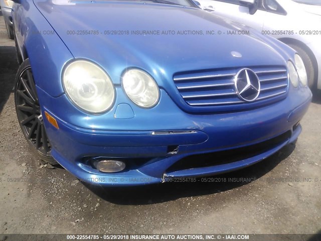 WDBPJ75J33A035179 - 2003 MERCEDES-BENZ CL 500 BLUE photo 6